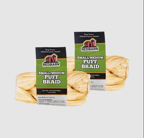 Puff braid dog chew sale